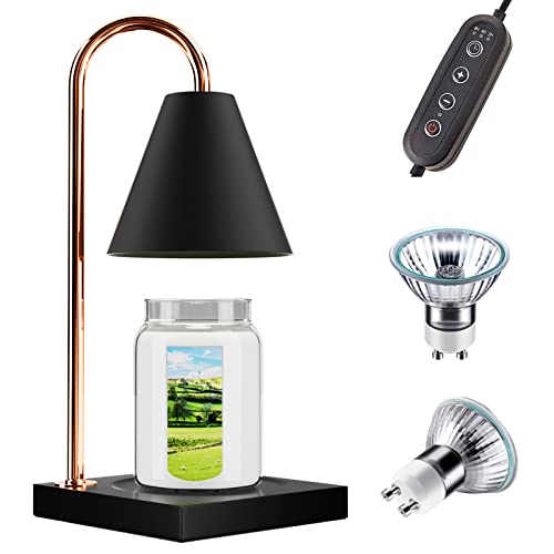 SESIIduo Candle Warmer Lamp, Dimmable Candle Warmer Lamp with Timer, Presents for Mom, Electric Candle Lamp Warmer with 2 Bulbs, for Jar Candles