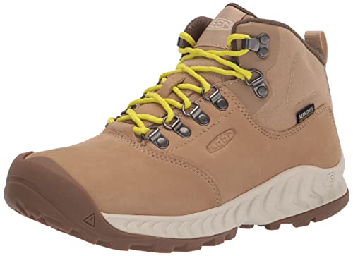KEEN Women's NXIS Explore Mid Height Waterproof Fast Packing Hiking Boots, Maple/Birch, 10