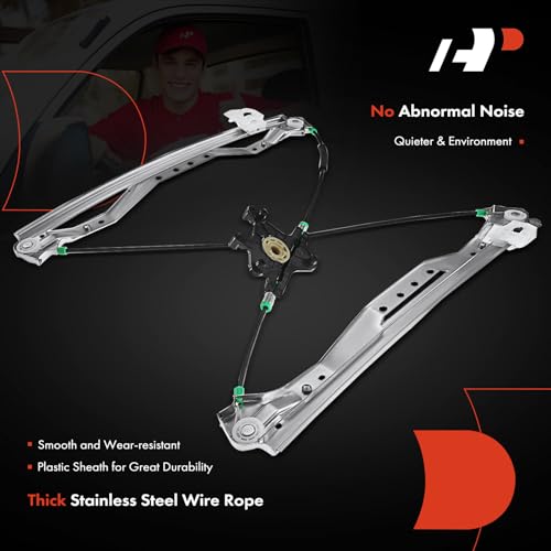 A-Premium Power Electric Window Regulator without Motor Replacement for Town & Country Dodge Grand Caravan Ram C/V Volkswagen Routan 2008-2018 Front Driver Side