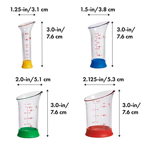 OXO Good Grips 4-Piece Mini Measuring Beaker Set,Clear