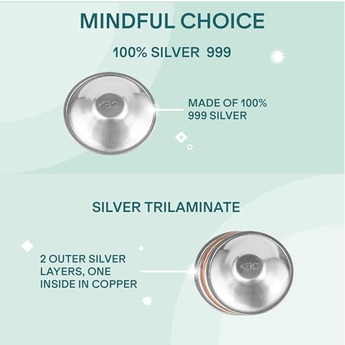 Koala Babycare The Original Silver Nursing Cups - Nipple Shields for Nursing Newborn -Breastfeeding Essentials - Protect and Soothe - Tri-Laminate Silver - Standard Size
