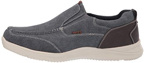 Nunn Bush Men's Conway Canvas Slip-ON MOC Toe Loafer, Gunmetal, 10.5