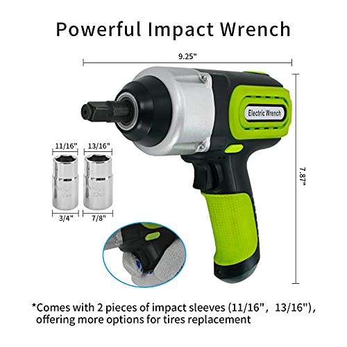 E-HEELP Electric Car Jack Kit 5T 12V Hydraulic Tire Jack with Double Cylinder Air Pump & LCD Touch Screen & Impact Wrench Portable Car Lift for Tire Changes and Roadside Emergencies