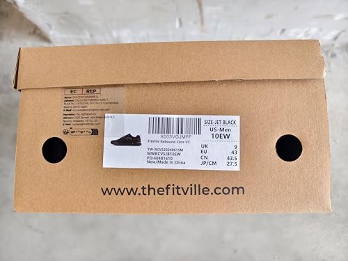 FitVille Men's Walking Shoes Wide Width Max Cushioning Lightweight Sneakers Casual Shoes for Plantar Fasciitis Relief (11 Wide, Jet Black)