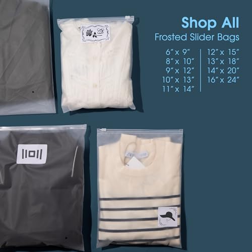 Spartan Industrial - 6" X 9" (100 Count) 3 Mil Frosted Zipper Bags With Vent Hole - Reclosable Packaging Bags for Cosmetics, Prints, Accessories