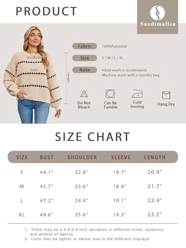 Saodimallsu Womens Oversized Sweaters Striped Long Lantern Sleeve Crew Neck Fall Trendy Knit Pullover Sweater Gray