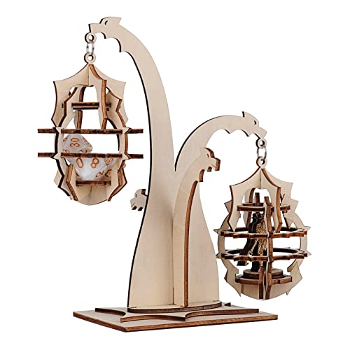 DND Dragon Dice Jail Prison Wood Hanging Cage for Your Bad Dice (Dice Jail B)