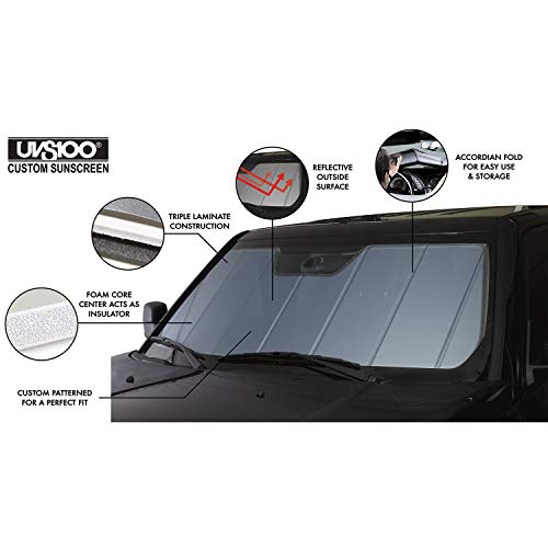 Covercraft UVS100 Custom Sunscreen | UV11253BL | Compatible with Select Ford Mustang Models, Blue Metallic