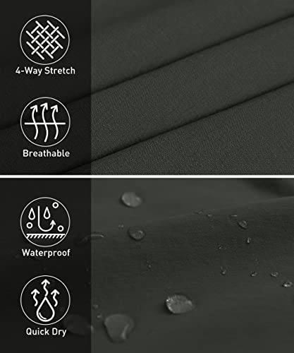 SANTINY Women's Hiking Cargo Shorts with 7 Pockets Lightweight Quick Dry 7 Inch Long Golf Shorts for Women Casual Summer (Khaki_L)