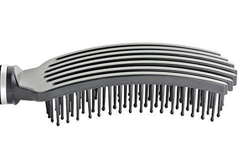 KareCo Tangle Buster Brush, Detangler for All Hair Types, Black, Mini (7 Fingers)