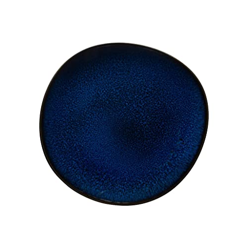 Villeroy & Boch Lave Bleu Salad Plate, 9.25x1 in, Stoneware, Blue