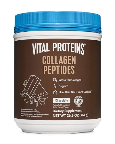 Vital Proteins Collagen Peptides Powder, Promotes Hair, Nail, Skin, Bone and Joint Health, Chocolate, 13.5 oz, Pack of 1