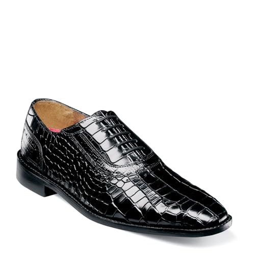 Stacy Adams Men's Riccardi Lace Up Oxford, Black, 11 Wide