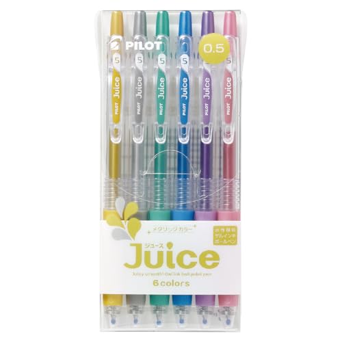 Pilot Juice Gel Ink BallpointPen, 0.5mm, Metallic Colors (LJU-60EF-6CM)
