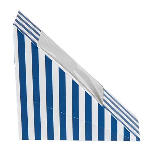 Restaurantware Cafe Vision 4.8 x 2.8 Inch Sandwich Paper Boxes 200 Medium Sandwich Wedge Boxes - With Window Disposable Kraft Paper Triangle Sandwich Containers Grease-Resistant Lining