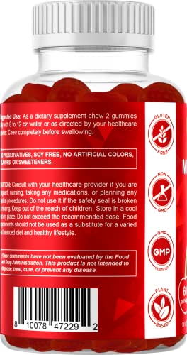 Vitamatic Extra Strength Vitamin B12 5000 mcg (Methyl B12) Gummies - 120 Count - Natural Cherry Flavored
