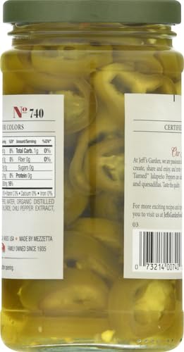 Jeff's Naturals Sliced Tamed Jalapeno Peppers, 12 oz