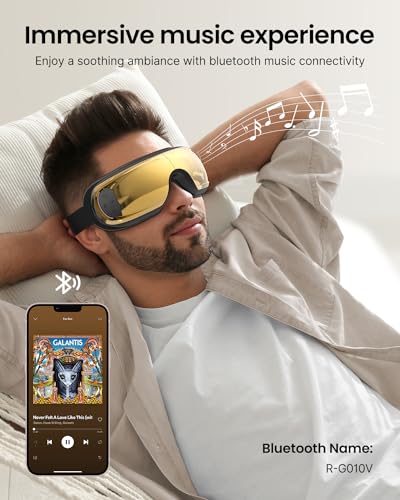 RENPHO FSA/HSA Eligible Eye Massager with Heat and Cooling,Eyeris 3 Voice Controlled Eye Massager, Heated Eye Mask with DIY Massage Setting,Music Eye Care Devices for Relax,Gift for Men/Women