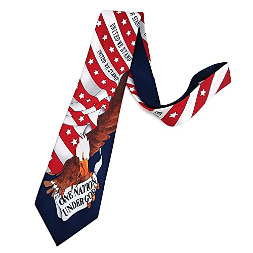 GUUNIEE Men's American Flag Ties Formal 3.25 Inches USA Flag Neckties
