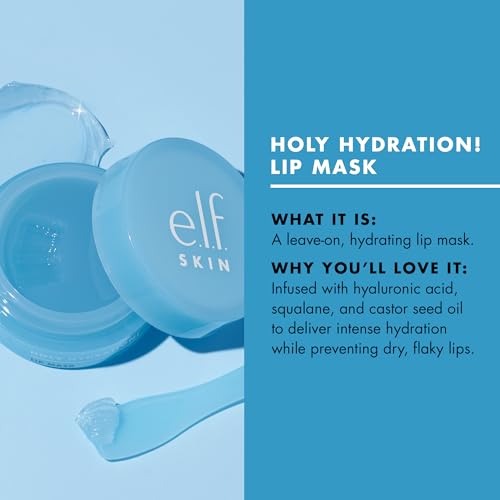 e.l.f. SKIN Holy Hydration! Lip Mask, Hydrating Lip Mask For A Softer & Smoother Pout, Infused With Hyaluronic Acid, Non-Sticky, Vegan & Cruelty-Free (pack of 1)