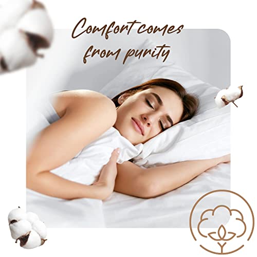 Good Sleep Bedding Twin Duvet Cover - 3 Pc Set, 100% Egyptian Cotton Twin XL Duvet Cover with Zipper & Corner Tie, Soft & Breathable Comforter Cover, 800 TC Duvet Cover Twin with Pillow Cases - White