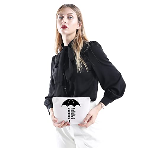 WCGXKO TV Show Inspired Number Five Number Four Academy Inspired Zipper Pouch Makeup Bag for Fans (THE UMBRELLA)