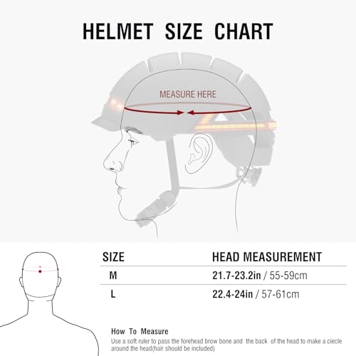 LIVALL BH51M Neo Smart Bluetooth Bike Helmet with Speakers & Built-in Microphone, CE CPSC Certified, Bike Helmet with Smart Turn Signals, Fall Detection, Bike Helmet with Visor for Adults Men Women