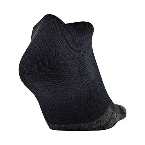 Under Armour Adult Performance Tech No Show Socks, Multipairs, Black (6-Pairs), Medium