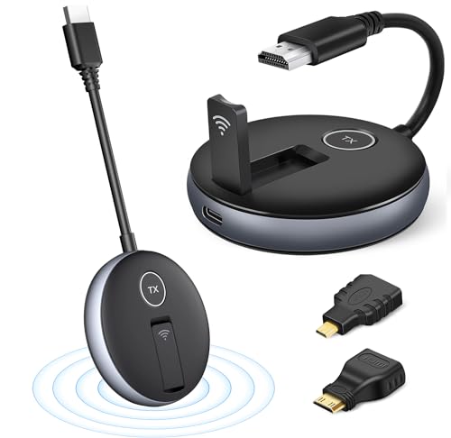 Wireless HDMI Transmitter and Receiver - G9R Extender Kit, Multi-TV Expansion (1TX UP to 4RX), 60Hz 50M/165FT 5.8G/2.4G, Plug and Play- Stream Video from Laptop to HDTV/Projector/Tablets/Smartphone