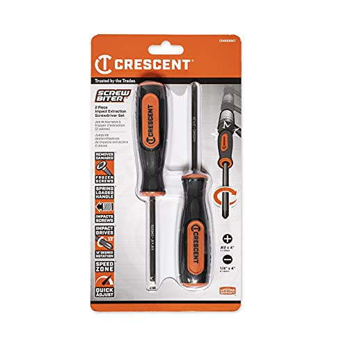 Crescent Screw Biter 1/4" x 4" Slotted Dual Material Extraction Screwdriver -CIMSDSL