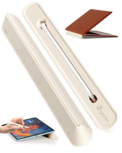 ergounion 3 in 1 Silicone Laptop Stand, Keyboard Riser for Ergonomic Typing/Reading, Portable Laptop Cooling Stand, for Home Office School and Travel, Oval Base, Bright Beige