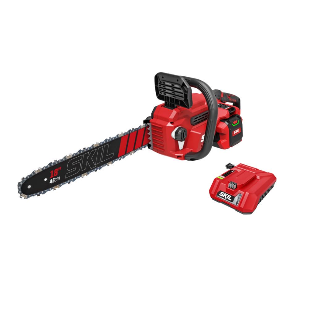 SKIL PWR CORE 40 Brushless 40V 18" Chainsaw Kit including 6.0Ah Battery and Charger-CS1800C-15