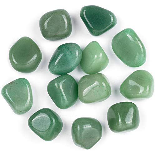 UFEEL 1/2 lb Natural Assorted Tumbled Polished Stones, Energy Infused Healing Crystals for Beginner, Wicca, Reiki, Chakra and Energy Crystal Healing