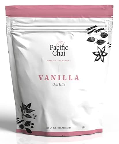 Pacific Chai Vanilla Chai Latte Powder Mix, Instant Hot, Iced or Blended Vanilla Chai Tea Latte, 3 lb (Pack of 1)