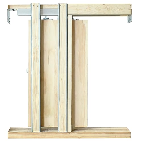 DIYHD 36X80in Pocket Door Frame for 2x4 Stud Wall - Sliding Hidden Door Kit for 24"-36" Wide Indoor,Fit 1-3/8" to 1-3/4" Thick,330lbs Capacity,Heavy Duty Steel Track with Smooth Glide