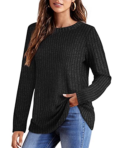 OFEEFAN Pink Sweaters for Women Square Neck Womens Fall Clothes 2023 Hot Pink XL