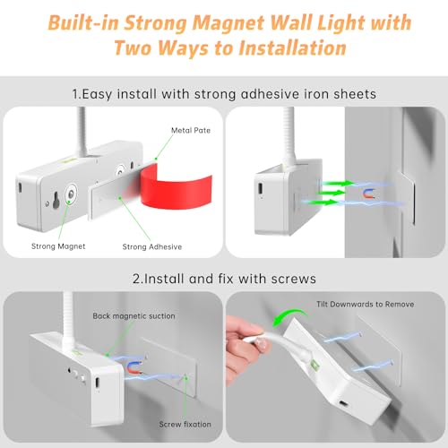 Picture Light with Remote, 15.35inch Wireless Rechargeable Battery Wall Light for Paintings, 3 Colors Paintings Light Dimmable and Timer Metal Art Light for Display, Wall, Artwork, Gallery (White)