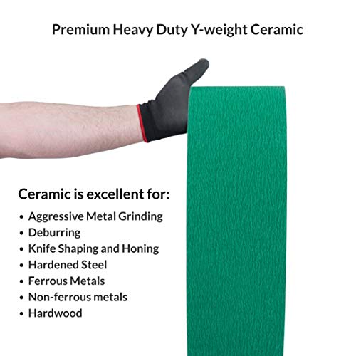 Red Label Abrasives 6 X 48 Inch 24 Grit Metal Grinding Zirconia Sanding Belts, 2 Pack