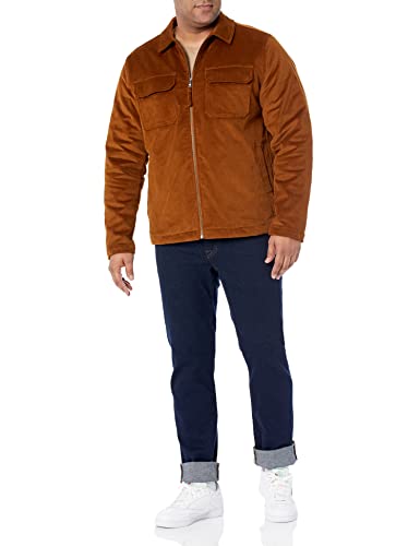 Amazon Essentials Men's Corduroy Work Jacket (Available in Big & Tall), Grey, 4X-Large Big Tall