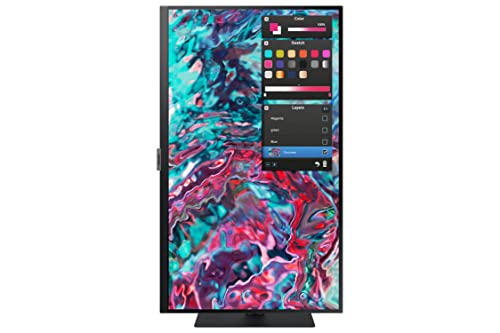 Samsung 27-Inch ViewFinity S8 Series 4K UHD High Resolution Monitor, IPS Panel, 60Hz, Thunderbolt 4, HDR 10+, Built-in Speakers, Height Adjustable Stand, S27B804TGN, Black