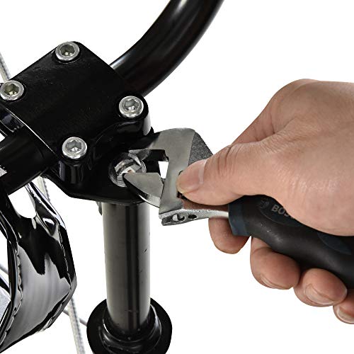 Aosom Youth Scooter Front and Rear Caliper Dual Brakes 12-Inch Inflatable Front Wheel Ride On Toy for Age 5+, Beige