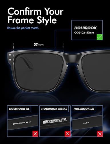 SAUCER Premium Replacement Lenses for Oakley Holbrook OO9102 Sunglasses High Definition - Fire Red Polarized