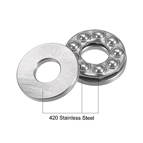 uxcell S51205 Thrust Ball Bearing 25mm Bore 47mm OD 15mm Thick Stainless Steel with Washers