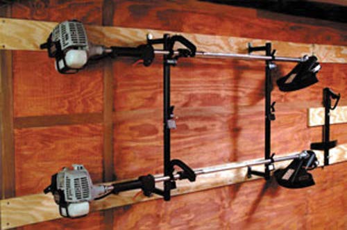 Buyers Products LT12 Landscape Trimmer Edger Locking Rack for Enclosed Trailers & Walls, Made In The USA, Holds 3 Yard Lawn Weed Whackers Tools, Trimmer Holder for Landscape Trailers