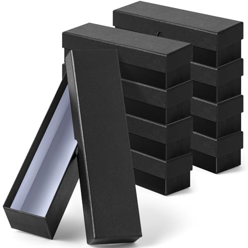 Teling 8 Pcs Coin Storage Box 2x2inch Flip Holders Collectors Coin Supplies Holders for Cents Collection Cardboard (Black)