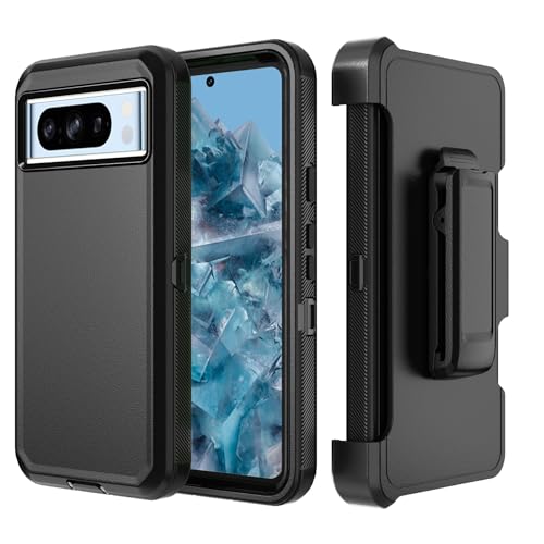 TASHHAR Phone Case for Samsung Galaxy S24 Plus case,Heavy Duty Hard Shockproof Armor Protector Case Cover with Belt Clip Holster for Samsung S24+ 2024 Phone Case (Black)