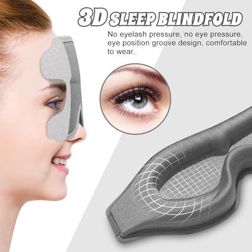 Clbxzwc 3D Advanced Eye Mask for Sleeping, Ultra Delicate Soft Skin Friendly Eye mask,100% Blackout Sleep Eye Mask for Sleep, Eyelash Extension Sleep mask, Sleeping Eye Masks for Men and Women