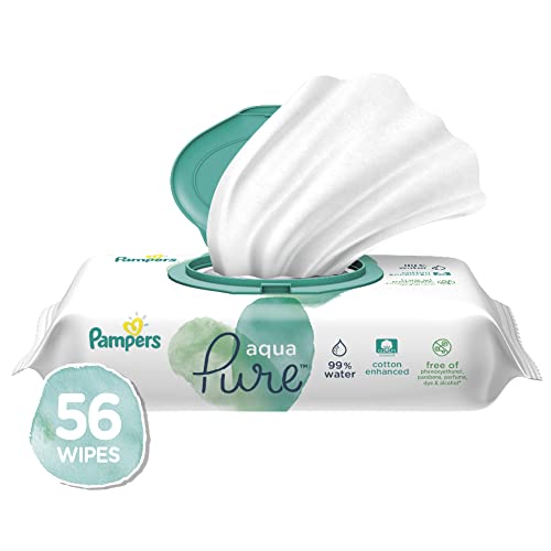 pampers aqua pure baby wipes 56 ct OLD