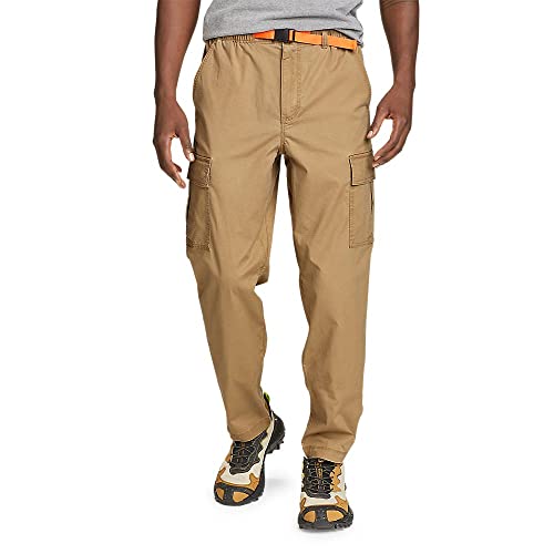Eddie Bauer Men's Top Out Ripstop Belted Cargo Pants, Flax, Small