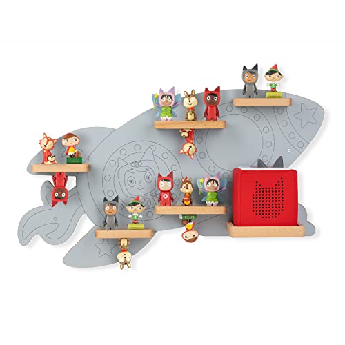 Tonies Magnetic Wall Shelf for Toniebox, Charging Station, and 20 Characters - Mountain